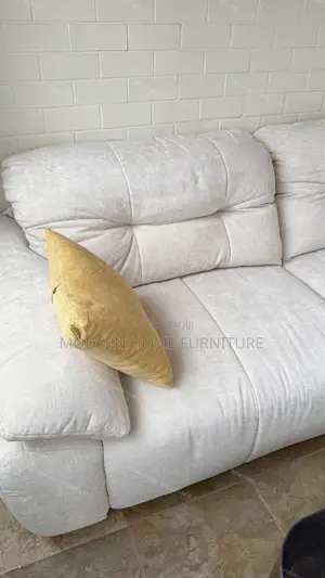 Premium White Fabric Sofa | Imported | Elegant Super Comfortable