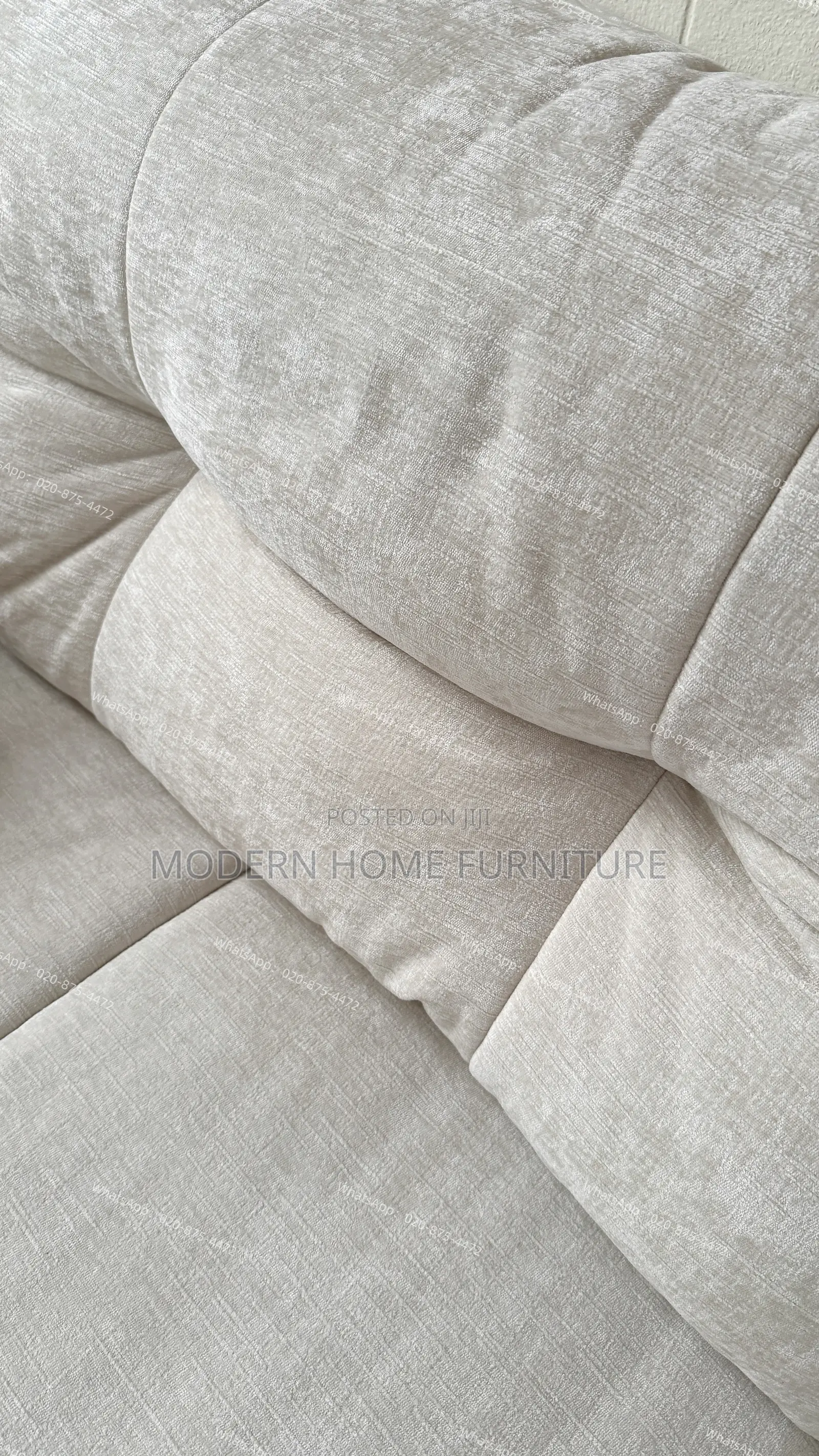 Premium White Fabric Sofa | Imported | Elegant Super Comfortable