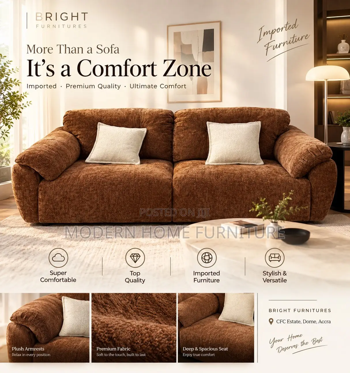 Premium Adjustable Fabric Sofa | Imported | Elegant Comfortable