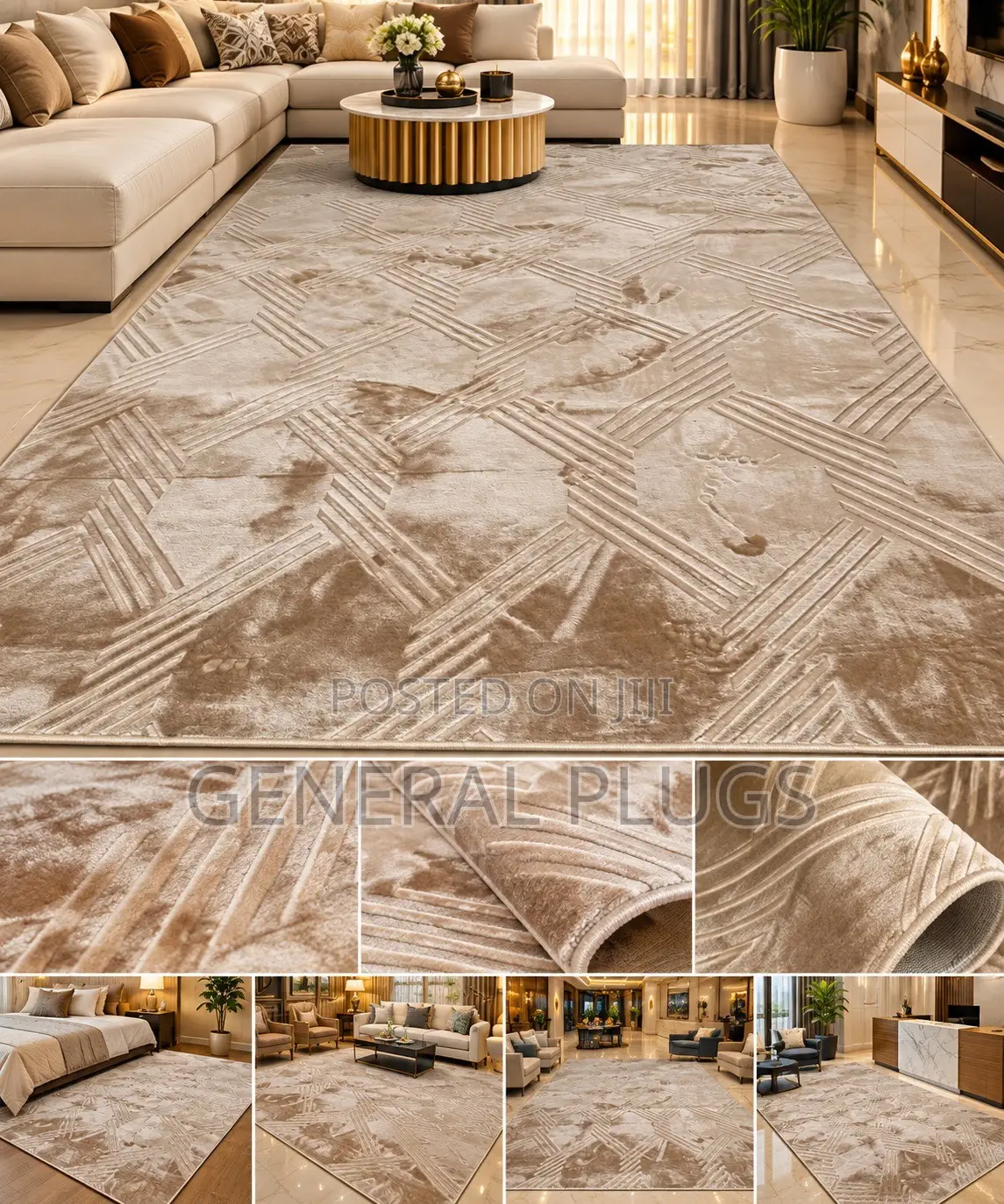 Premium Fluffy Luxurious Suede Velvet Carpets Biggest Size 200x300cm