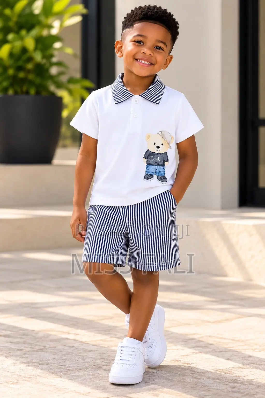Cool Bear Stripe Set. 4-5Years