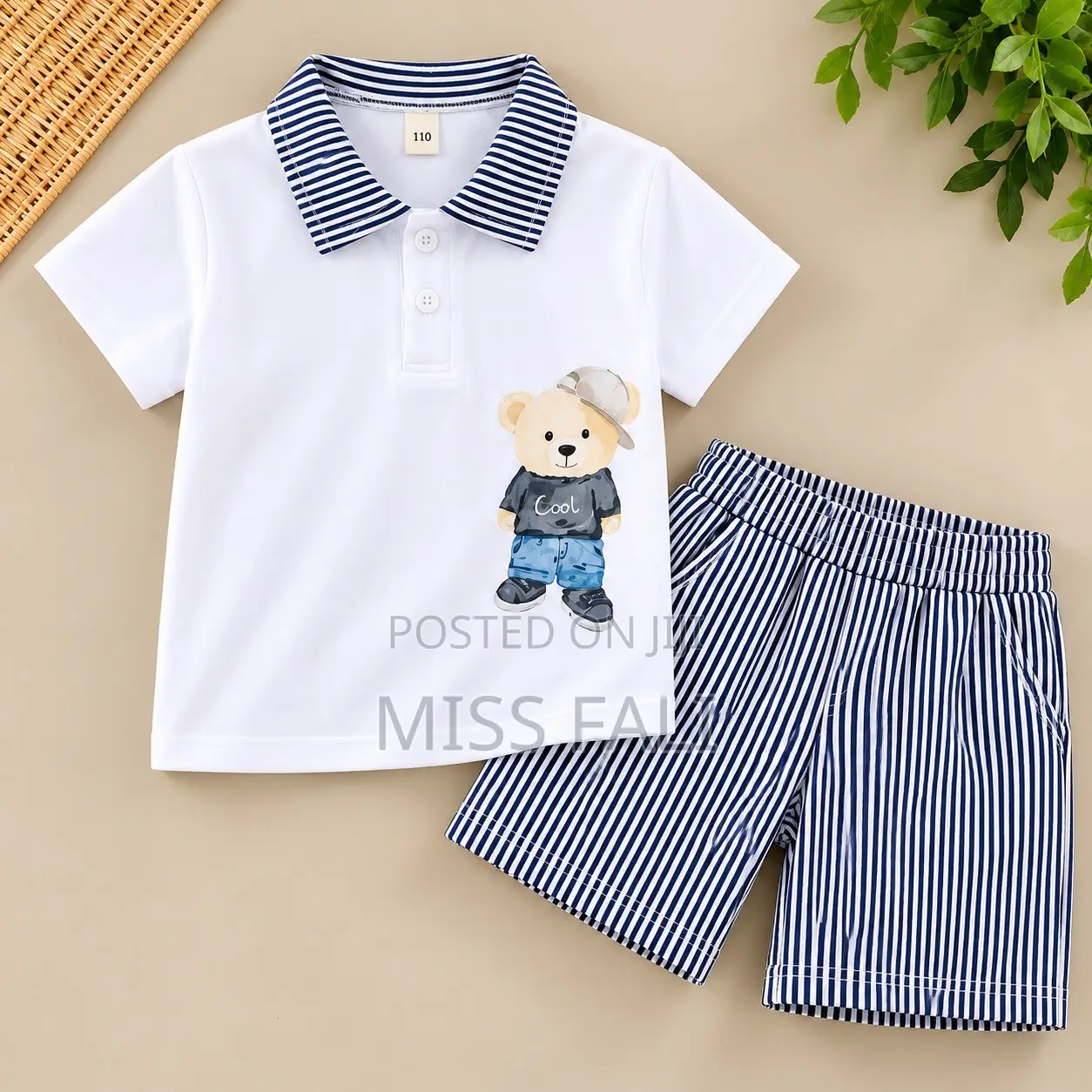 Cool Bear Stripe Set. 4-5Years
