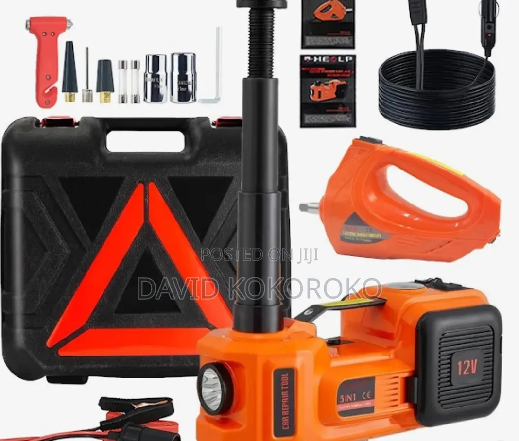 Electric Car Jack Set With Air Compressor and More
