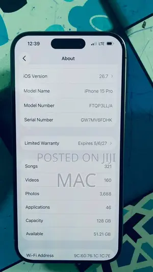 Apple iPhone 15 Pro 128 GB Silver