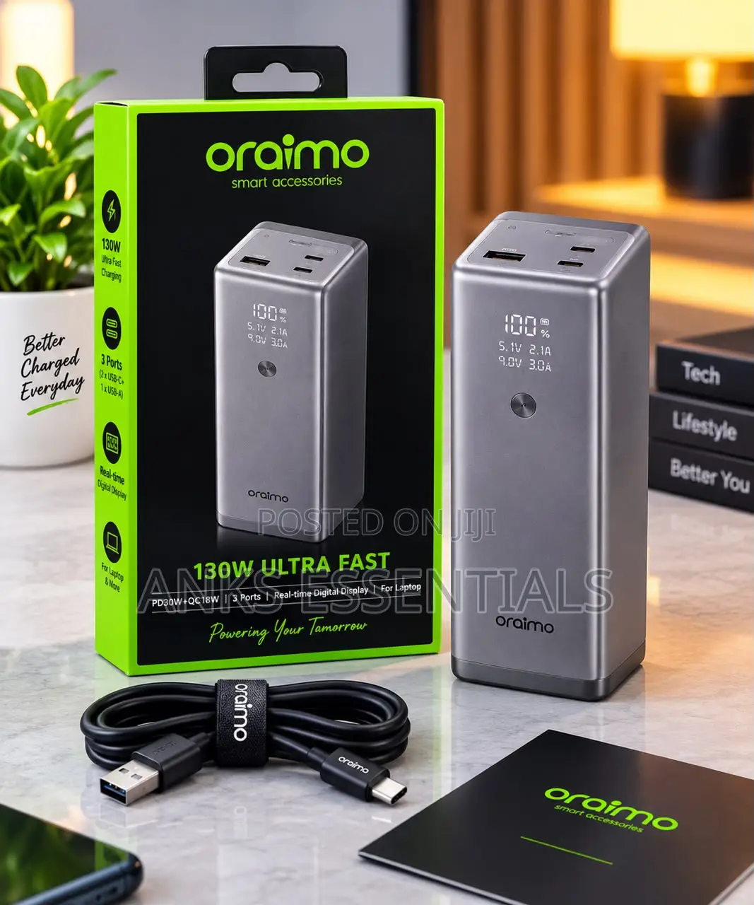 Oraimo PowerJet 130 High Capacity Fast Charging Power Bank