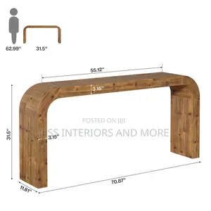 Console Table (Solid Wood Console Table, 70.87-Inch)