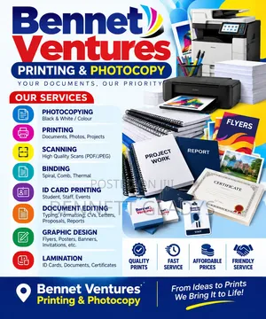 Printing Services, Calendar Project Work