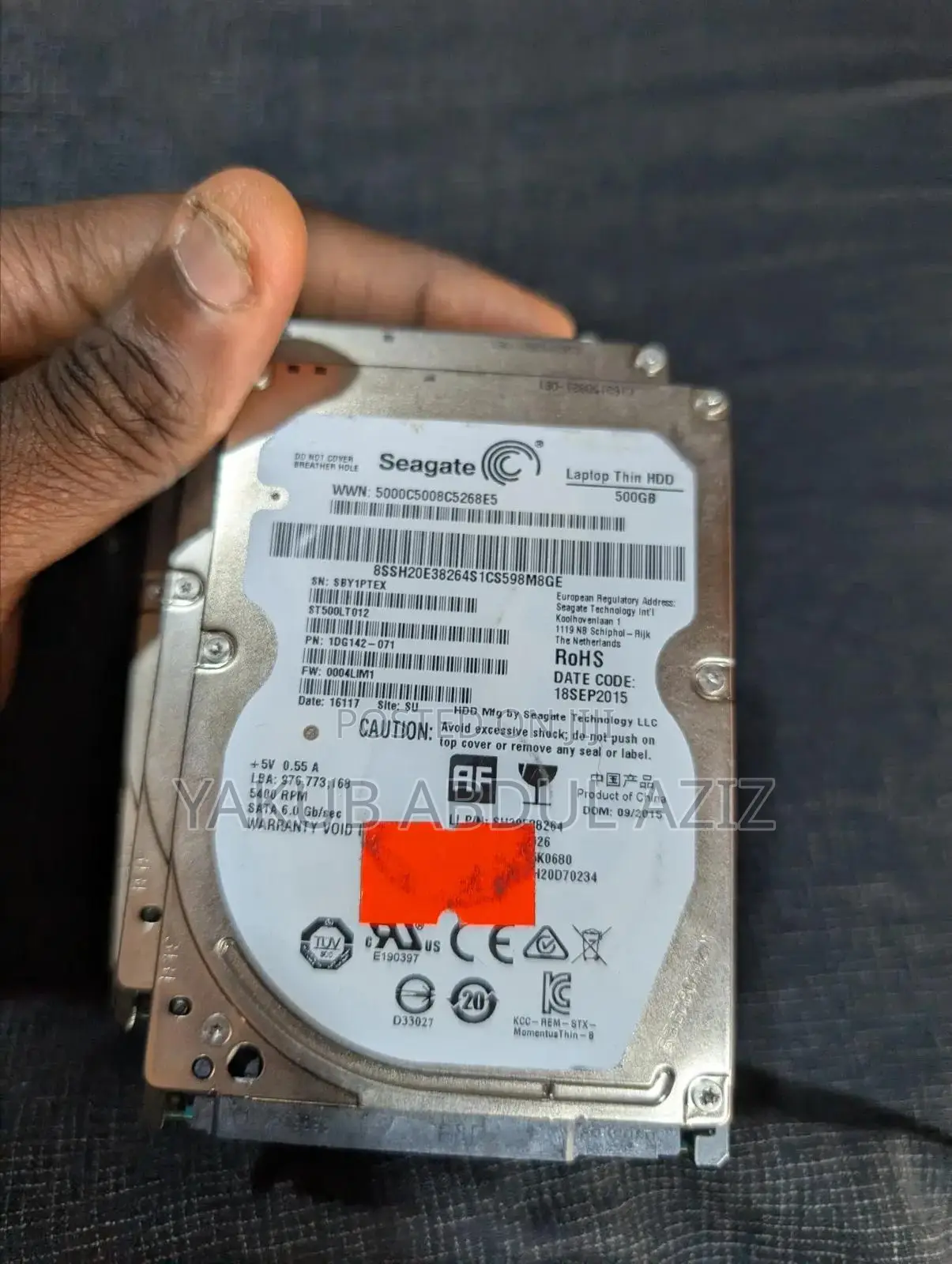 Laptop Drive Slim 500gig