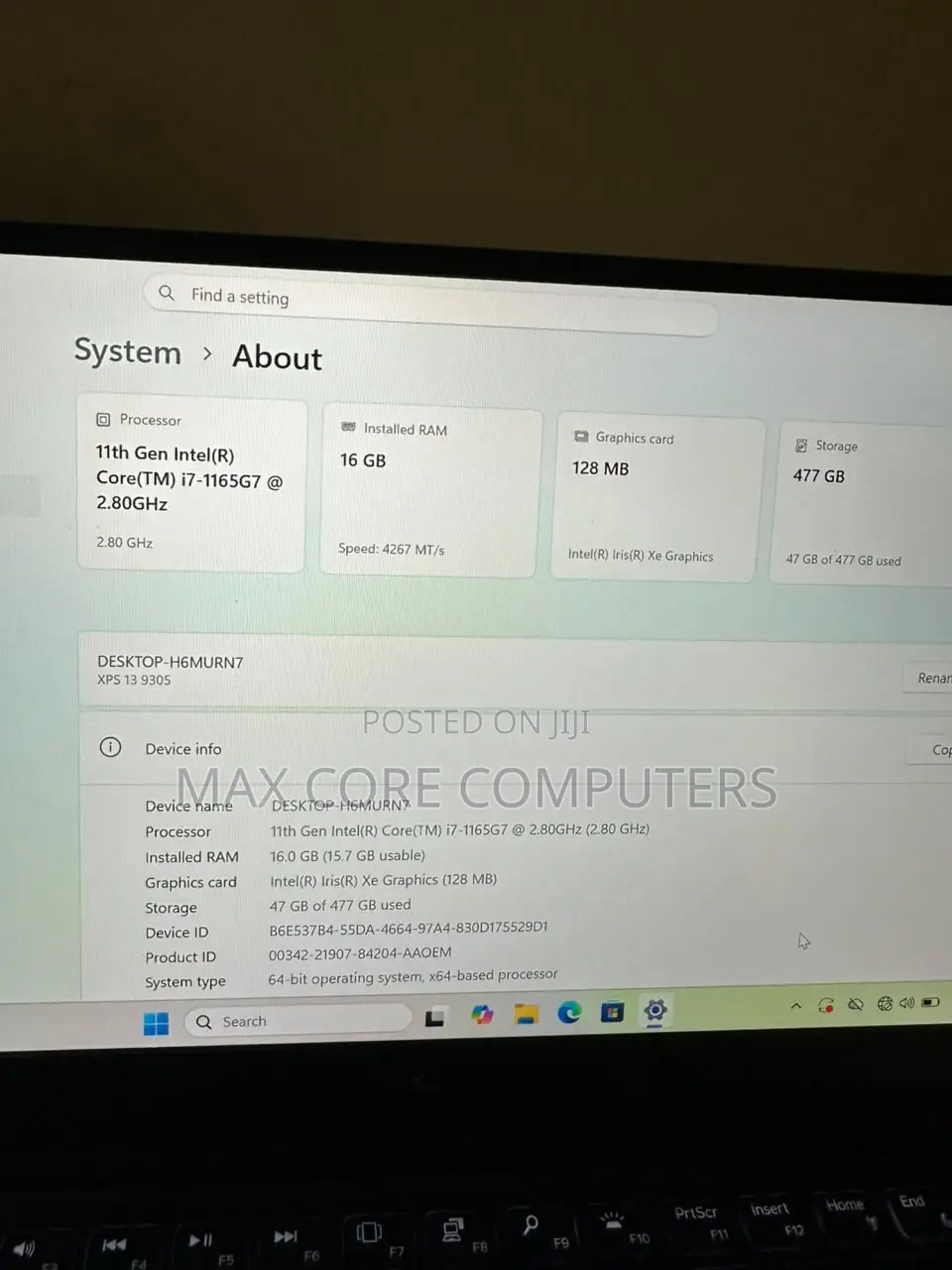 Laptop Dell XPS 13 16GB Intel Core i7 SSD 512GB