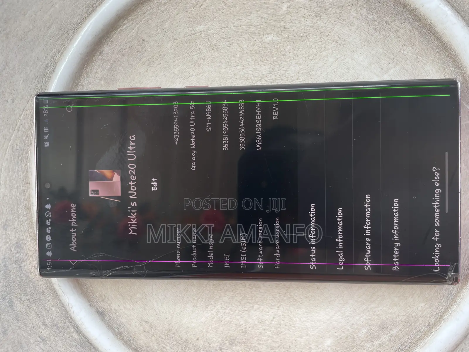Samsung Galaxy Note 20 Ultra 5G 128 GB Bronze
