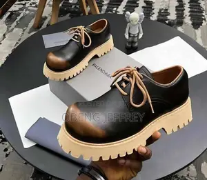 Original Balenciaga Chunky Lace-Up Brown Shoe