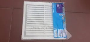 Plastic Louvre Air Vent Grill 9" X 9" (229mm X 229mm) With Fly Screen