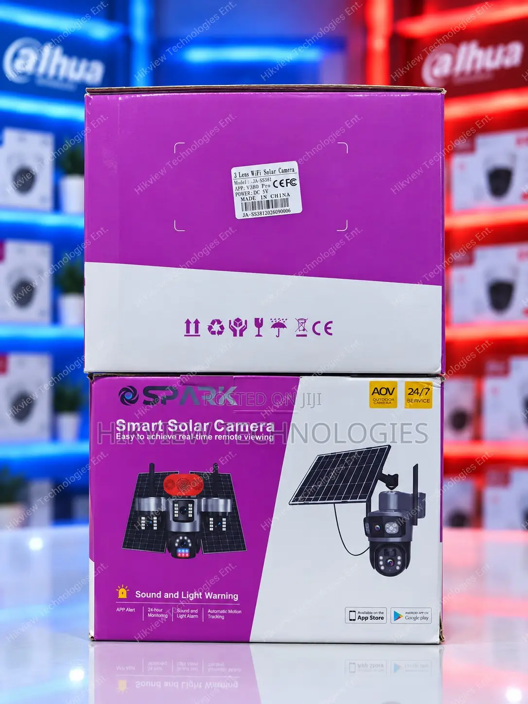 SPARK JA-S13B-4G Smart Solar 4g Triple Lens CCTV Camera