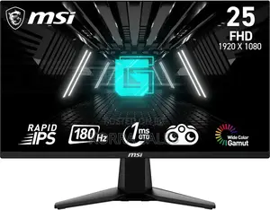 MSI 24.5 Inch FHD Gaming Monitor Rapid IPS , 180 Hz/1ms Gsync