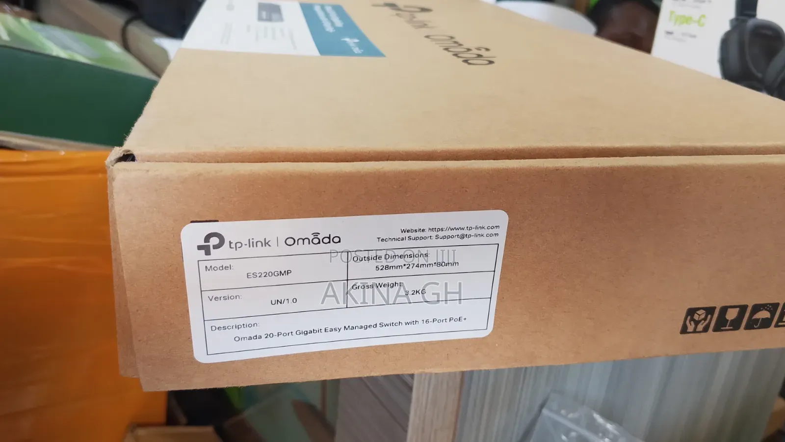 Tp Link Omada 20port Gigabit Easy Managed Switch+16-Port POE+/ES220GMP
