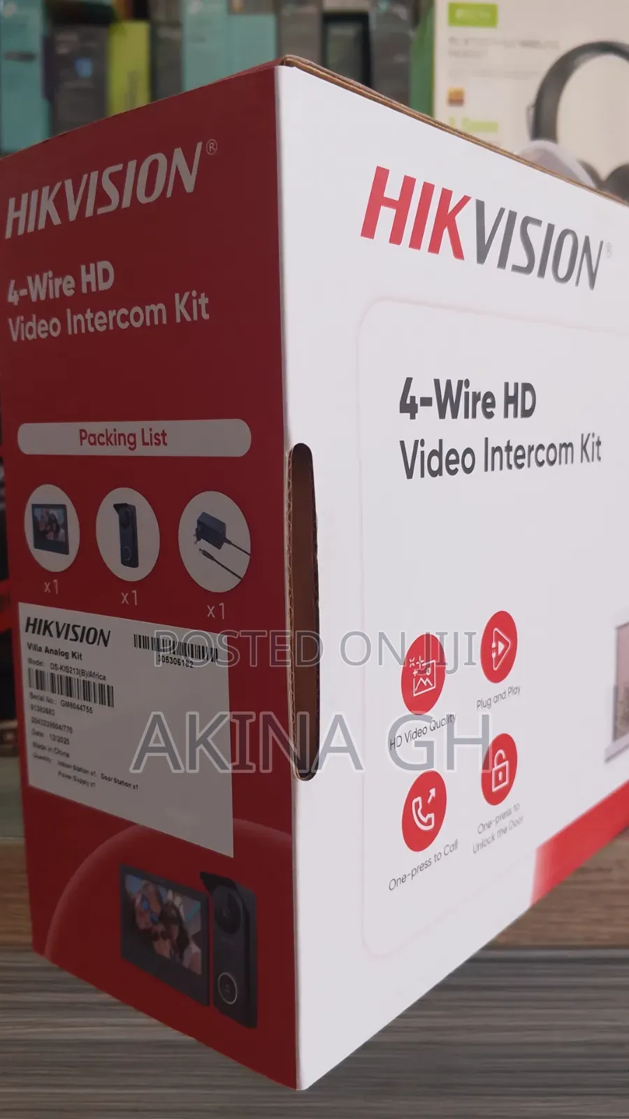 Hikvision 4-Wire HD Video Intercom Kit/ DS-KIS213(B)