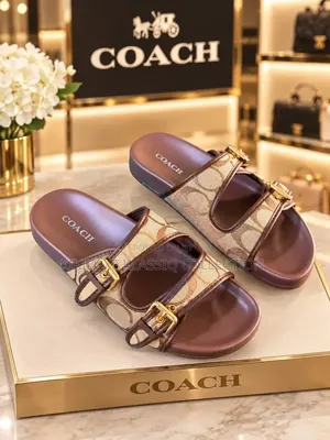Coach Double Buckle Slides