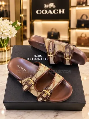 Coach Double Buckle Slides