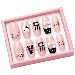 Nude Bow Press-on Nails