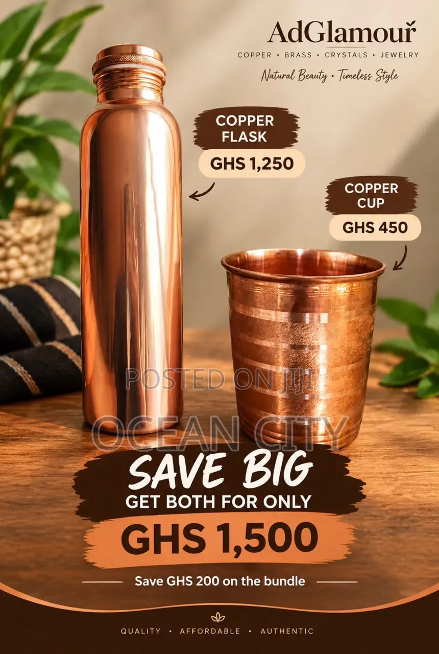 Authentic Copper Cups and Flasks.