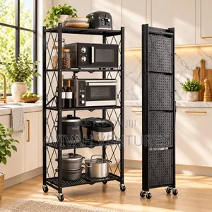 Foldable 5-Tier Metal Rack
