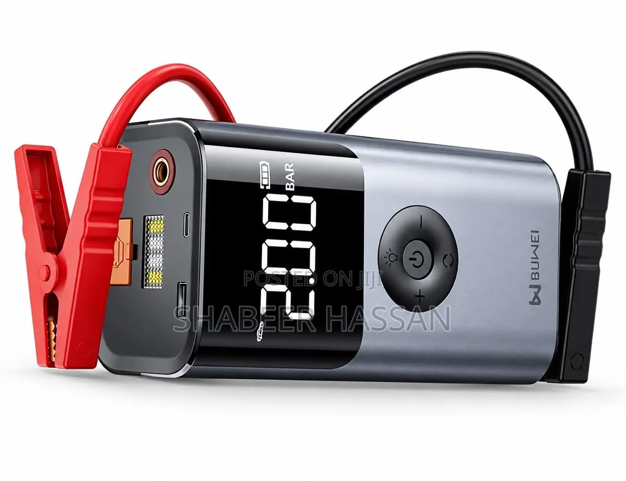 Portable Emergency Vehicle Jump Starter and Tire Inflator