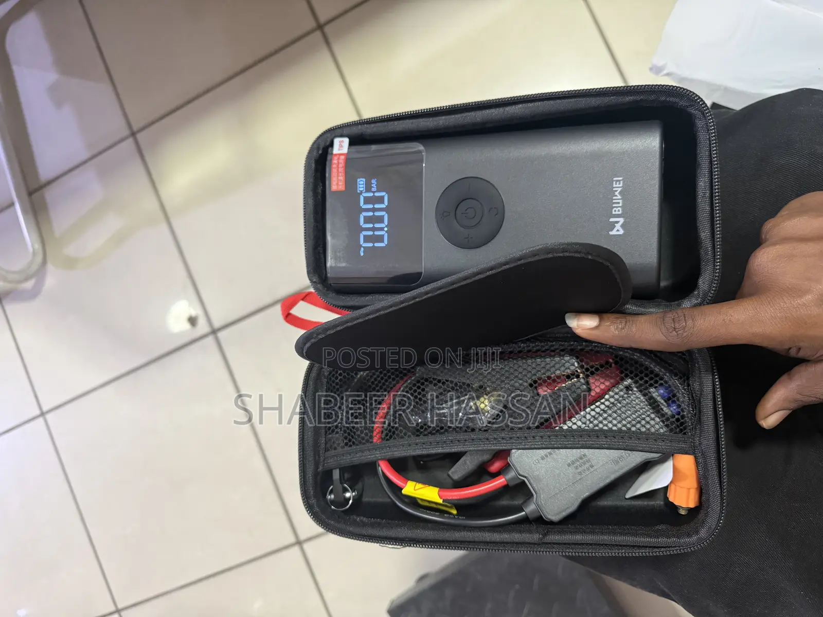 Portable Emergency Vehicle Jump Starter and Tire Inflator