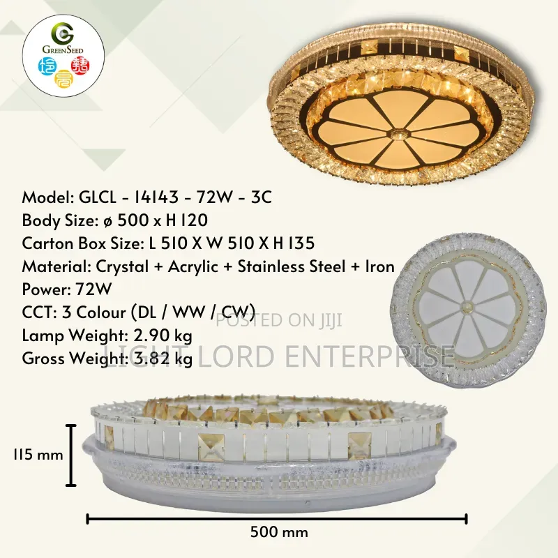 GLCL-14143 500mm Ceiling Light 3color