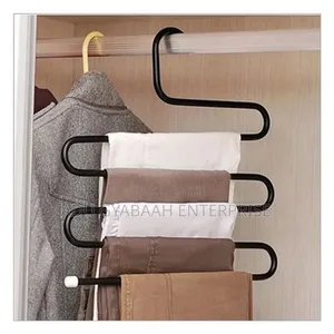 S-Type Multi-Layer Metal Hanger for Trousers, Scarves Ties