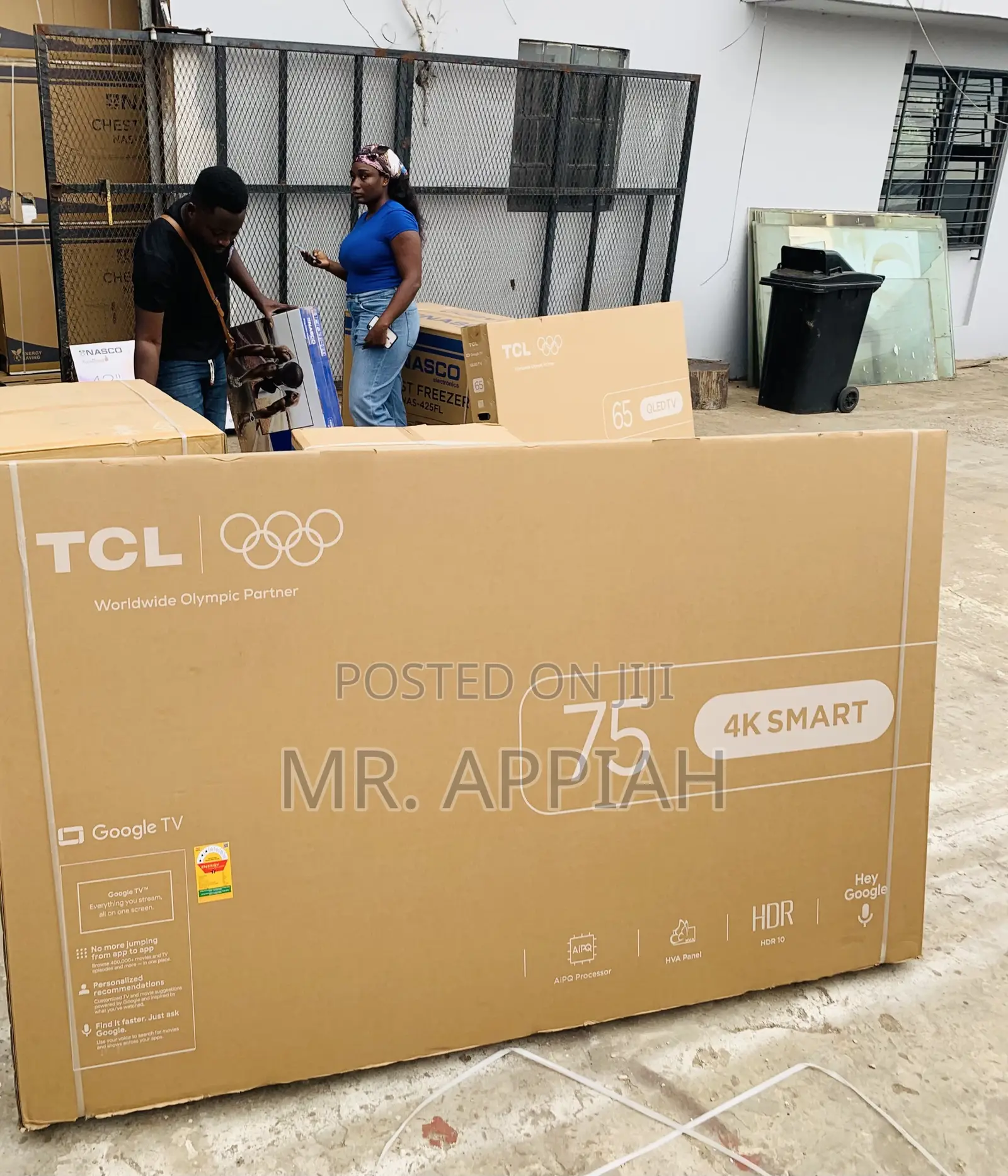 Original TCL 75” Uhd 4k Smart Android Television(Remote Control)