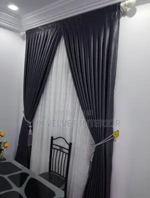 Quality Velvet Window Curtains With Sheer Inner