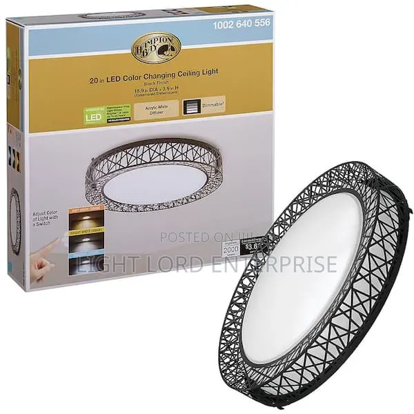 1002/ Easy Installation Led 3color Ceiling Light With Remote Controls