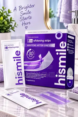 Hismile V34 Purple Teeth Whitening Stripes 14pcs/Box