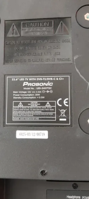 Prosonic Led-2457t2c 24" Hd Led T2 TV - With Original Remote