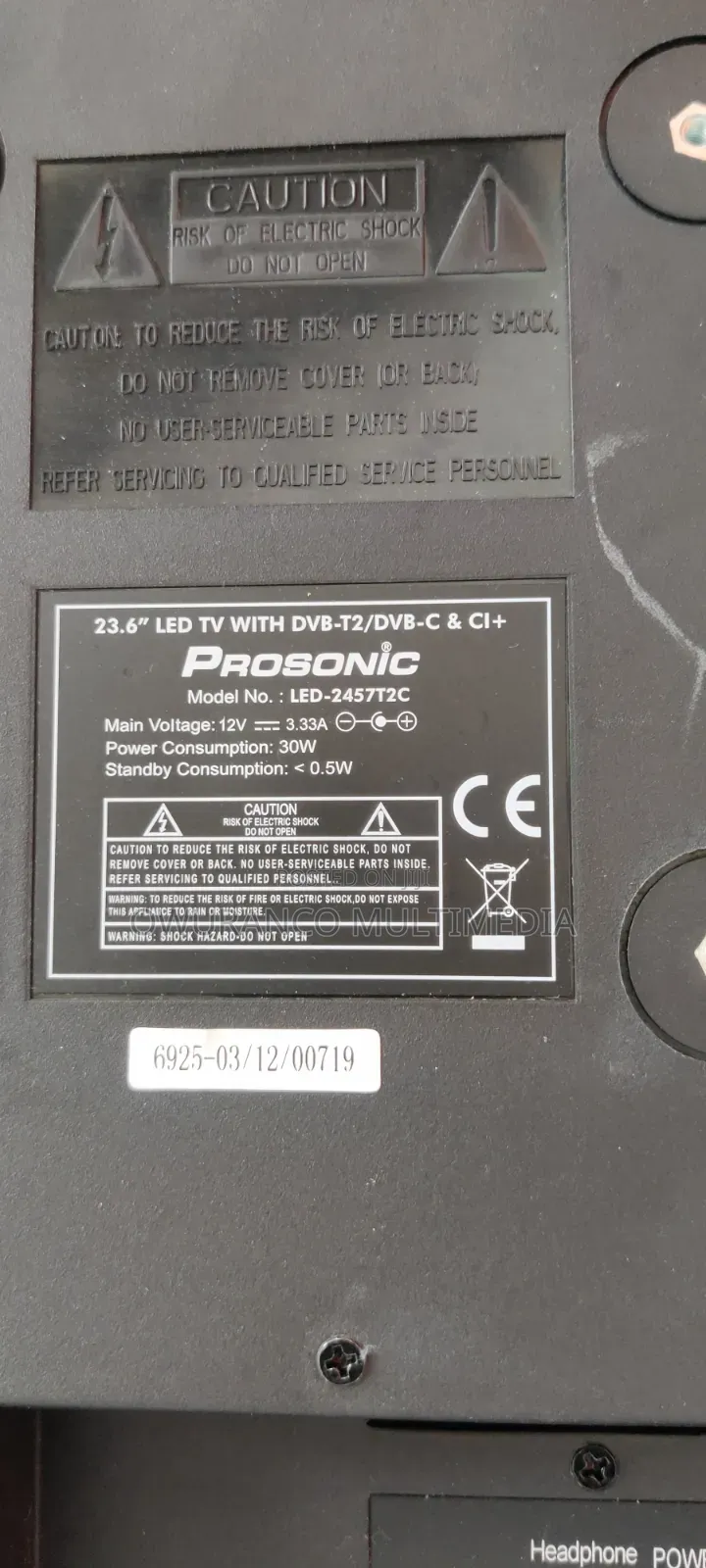 Prosonic Led-2457t2c 24" Hd Led T2 TV - With Original Remote