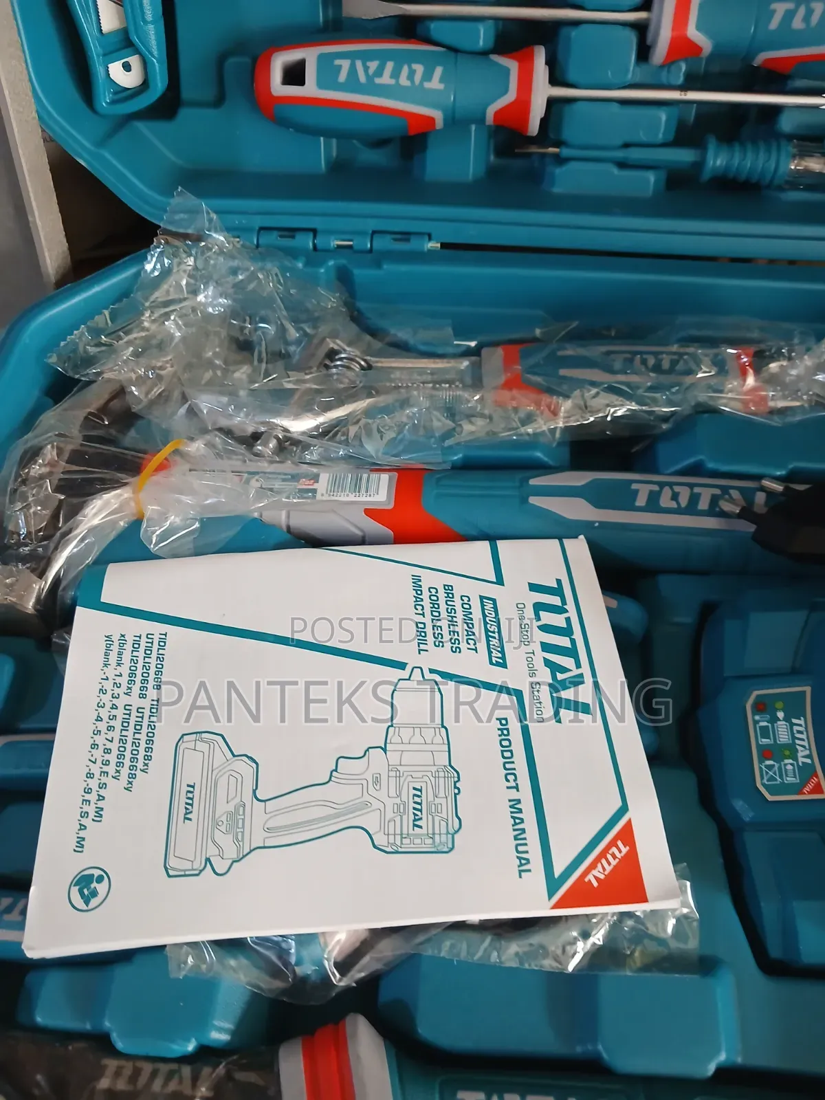 166 PCS Total Tools Set/Cordless Drilling Machine