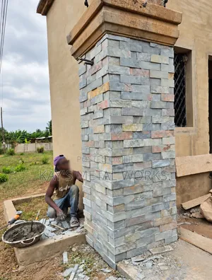 Stone Wall Cladding | Stone Laying | Fence Pillar Designs
