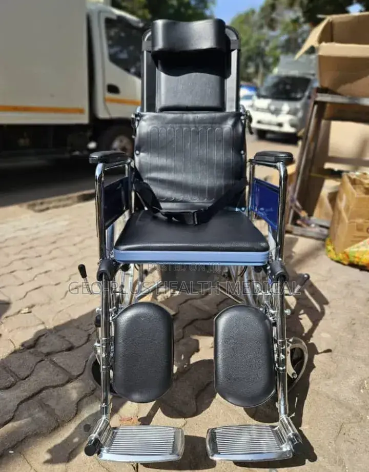 Commode Wheelchair With Back Rest (Long Back)