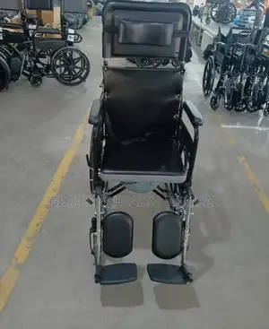 Commode Wheelchair With Back Rest (Long Back)