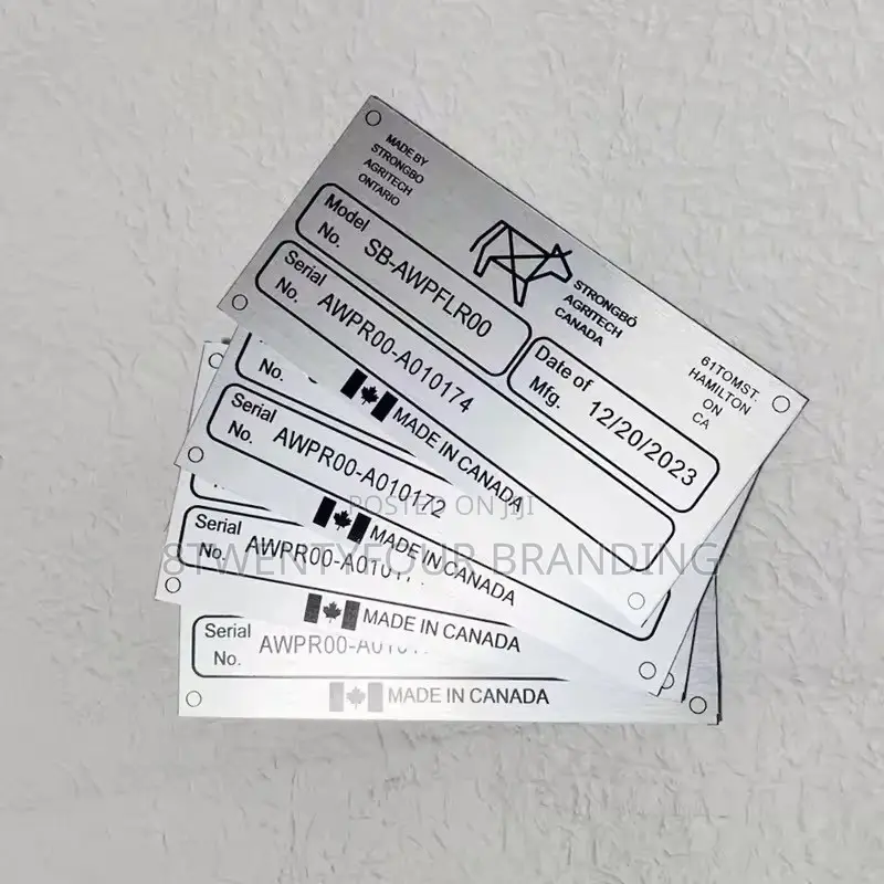 Metallic Tags/Labels for Machines
