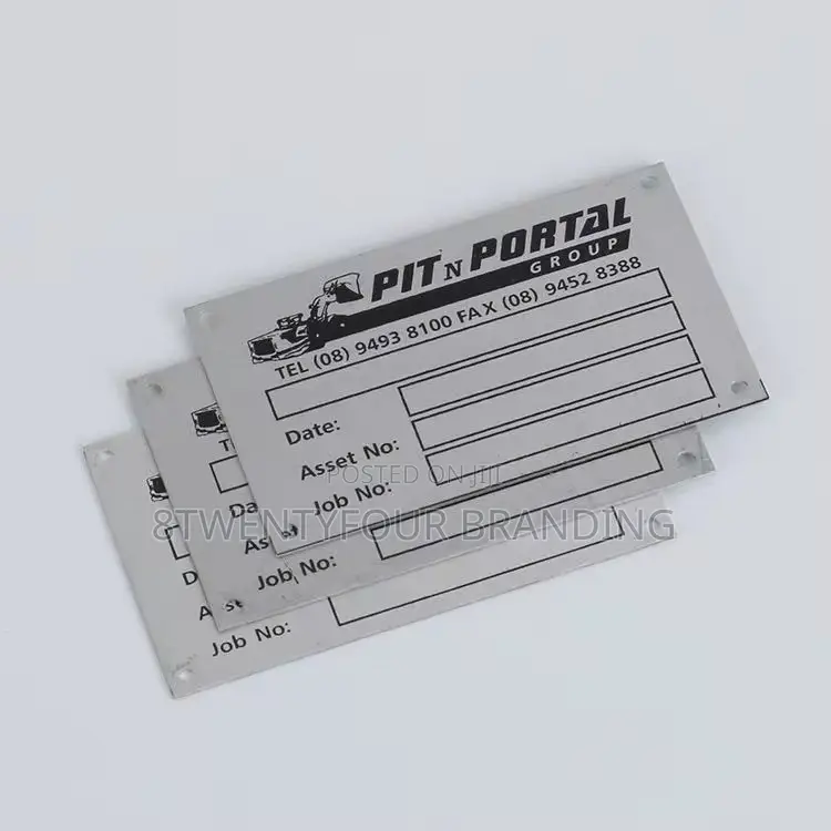 Metallic Tags/Labels for Machines