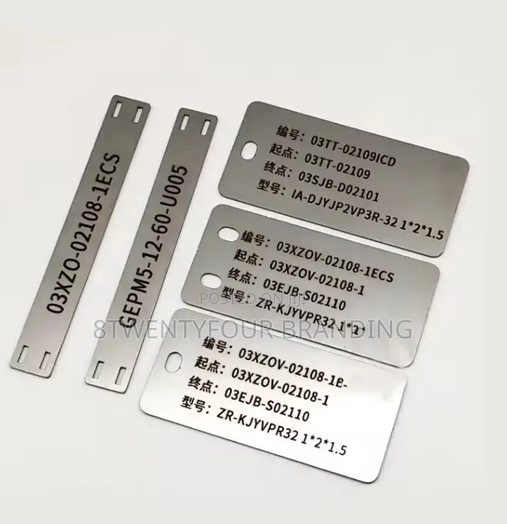 Metallic Tags/Labels for Machines