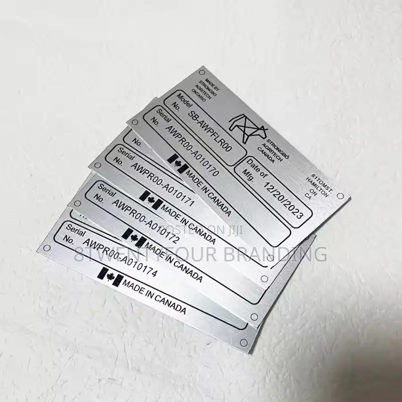 Metallic Tags/Labels for Machines