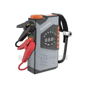 Porodo VoltBoost 10000mAh 3 In1 Jump Starter Power Bank Air Compressor
