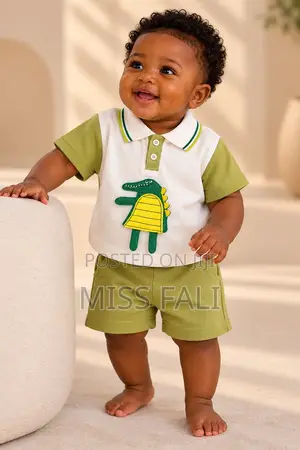 Little Croc Olive Set. 9-12Months