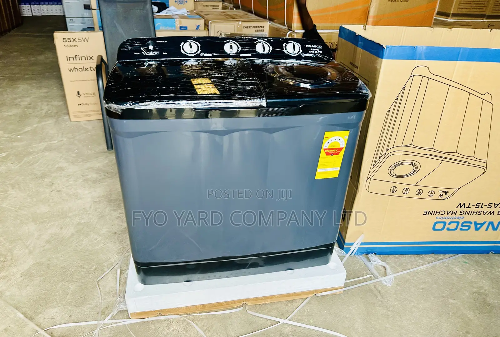 Oridginal Reliable Nasco 15KG Load Twin Tub Semi Auto Washing Machine