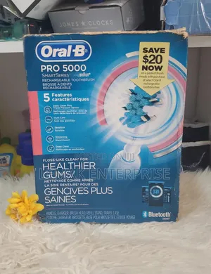 Oral-B Pro 5000 SmartSeries Rechargeable Toothbrush, Powered by Braun.