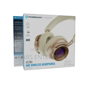 Powerology Astro 600mAh Hybrid ANC Wireless Headphone – Beige