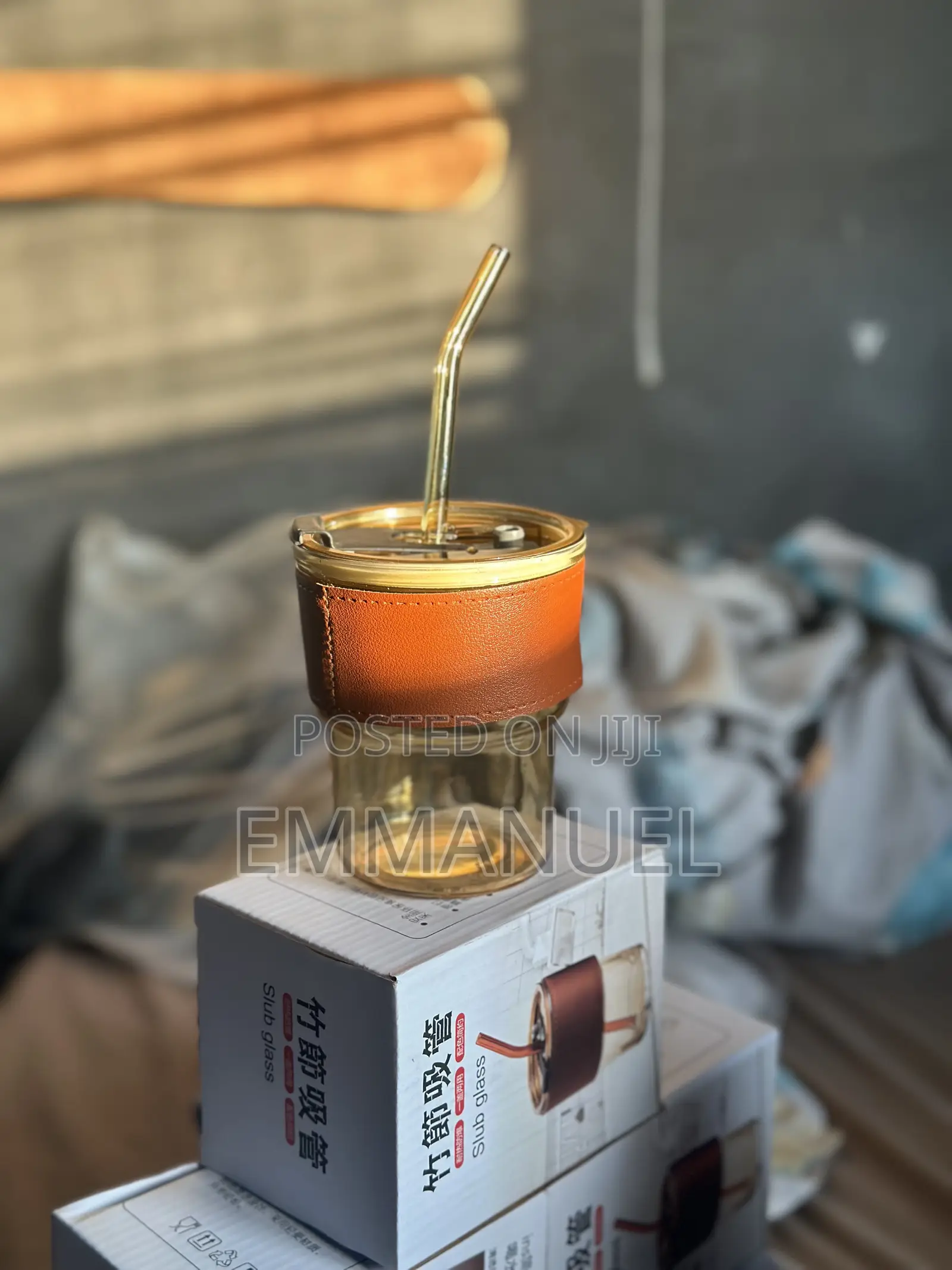 450 Ml Slub Glass Bottle/Cup