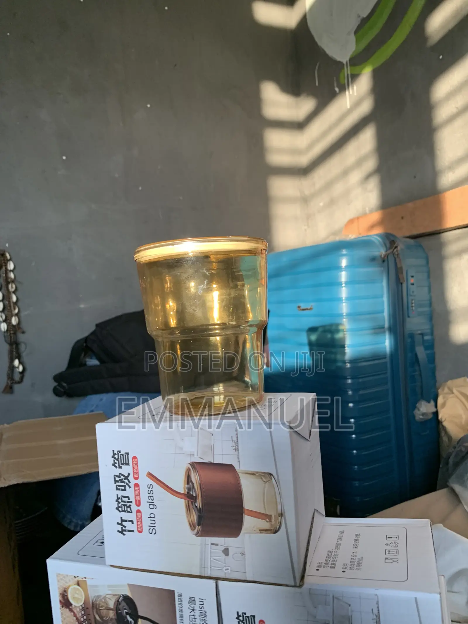 450 Ml Slub Glass Bottle/Cup